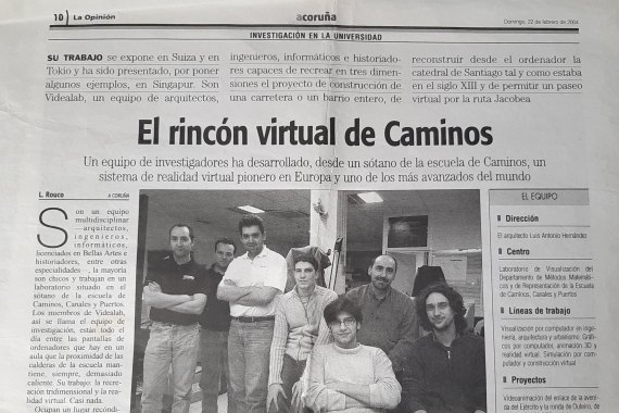 El rincón virtual de Caminos, scan of the page