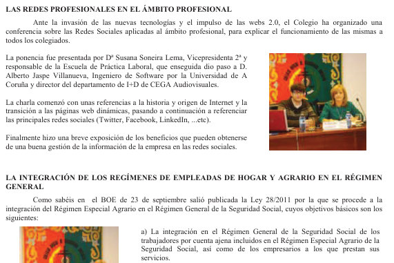 Las redes profesionales en el ámbito profesional, scan of the page