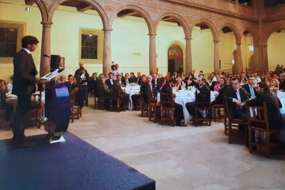 Award speech at the CPEIG gala night, scan of the page